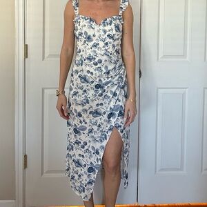 Cider Blue Midi Corset Cami Dress (NWT)